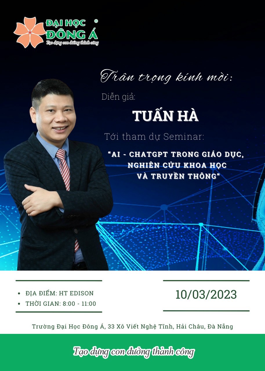 Hội thảo “AI-CHATGPT  TRONG GIÁO DỤC, NGHIÊN CỨU KHOA HỌC VÀ TRUYỀN THÔNG"